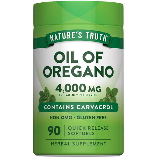 Nature's Truth Oreganoöl Softgels | 90 Kapseln | Mit Carvacrol | Nahrungsergänzungsmittel, Nicht-GVO & Glutenfrei