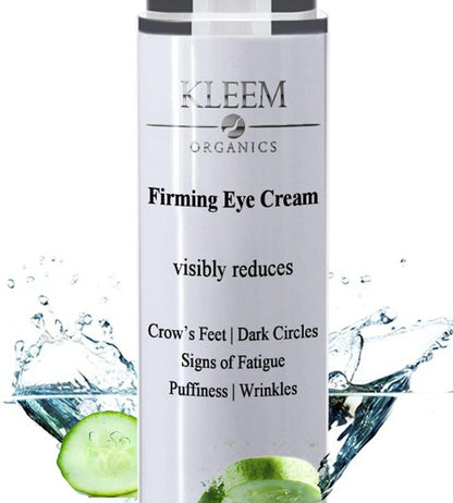 Kleem Organics Augencreme gegen dunkle Ringe und Tränensäcke - Anti-Aging Augencreme mit Peptiden und Niacinamid, reduziert Augenringe, Krähenfüße, feine Linien und Erschlaffung - 0,51 oz