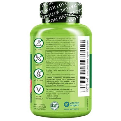 NATURELO Multivitamin für Jugendliche – 60 Kapseln – Ganzheitliches Nahrungsergänzungsmittel mit Mineralien – Vegan & Non-GMO