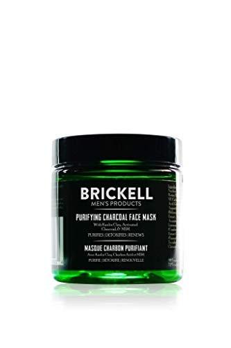 Brickell Herren Reinigende Aktivkohle-Gesichtsmaske – Natürliche und organische Aktivkohle-Maske mit entgiftendem Kaolin-Ton, 118 ml, unparfümiert