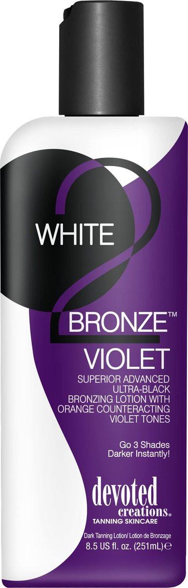 Devoted Creations WHITE 2 BRONZE VIOLET Black Bronzer 8,5 oz – Selbstbräuner für intensive Bräune