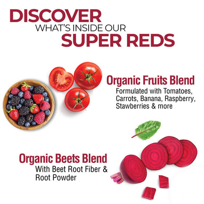 COUNTRY FARMS Super Reds – Energierender Polyphenol-Superfood-Mix mit 48 Superfrüchten und Beeren, starke Antioxidantien, unterstützt Energie, 20 Portionen, gemischter Beerengeschmack