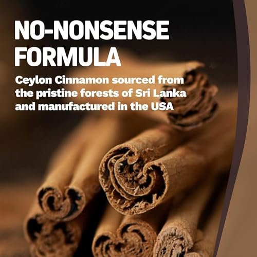 Herbtonics Reines Ceylon Zimt Kapseln | Immunsystem, Gesundes Gewichtsmanagement | Non-GMO, Glutenfrei | 1500 mg - 120 Kapseln