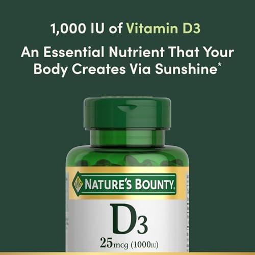 Nature's Bounty Vitamin D3 1000 IE Weichkapseln, 120 Stück