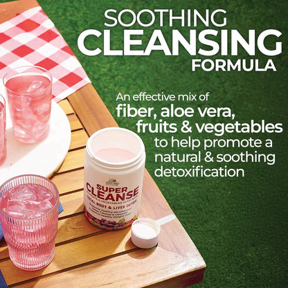 Country Farms Super Cleanse – Super Juice Cleanse Pulver, 34 Früchte & Gemüse mit Aloe Vera, unterstützt gesundes Verdauungssystem, natürliche Entgiftung, 14 Portionen, 280 g