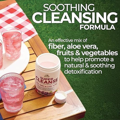 Country Farms Super Cleanse – Super Juice Cleanse Pulver, 34 Früchte & Gemüse mit Aloe Vera, unterstützt gesundes Verdauungssystem, natürliche Entgiftung, 14 Portionen, 280 g