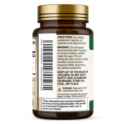 Ashwagandha Kapseln – Hochwertiges Ashwagandha für Frauen & Männer, natürliche Antioxidantien, Extra Stärke mit schwarzem Pfeffer, vegan – 60 Kapseln