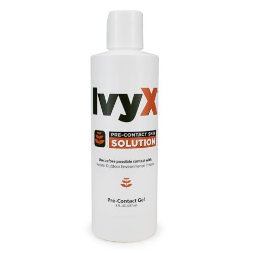 CoreTex Ivy X Pre-Contact Poison Ivy Protection Gel – 8 oz Flasche – USA-gefertigter Efeu-Barriere-Gel zur Vorbeugung von juckenden Ausschlägen durch Giftefeu, Gifteiche und Giftsumach – schnell trocknend und kreidefrei