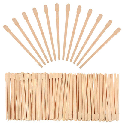 Bememo 500 Holz-Wachsstäbchen für Augenbrauen, Lippen, Nase – Einweg-Wachsapplikator für Haarentfernung im Gesicht und am Körper