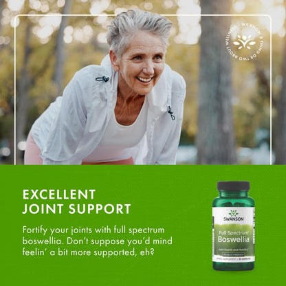 Swanson Doppelte Stärke Boswellia Serrata Ayurveda Gelenkergänzung für aktive Erwachsene - Beweglichkeit & Flexibilität - 800 mg (60 Kapseln, 2er-Pack)