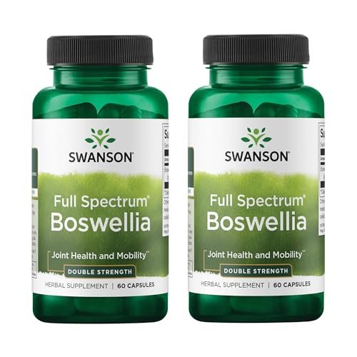 Swanson Doppelte Stärke Boswellia Serrata Ayurveda Gelenkergänzung für aktive Erwachsene - Beweglichkeit & Flexibilität - 800 mg (60 Kapseln, 2er-Pack)