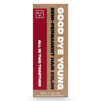 Good Dye Young Semi-Permanente Haarfarbe – Vegane & tierversuchsfreie Rote Haartönung, Hält bis zu 24 Wäschen, Nicht schädigende Pflege-Haarfarbe (150 ml, All in This Together)
