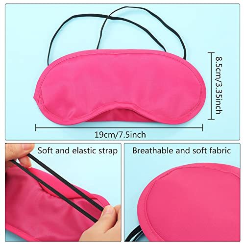 12-teiliges Multicolor Augenmasken-Set – Leichte Schlafmaske mit Nasensteg und elastischen Bändern für Kinder, Frauen und Männer, 12 Farben