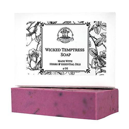 Art of the Root Wicked Temptress Shea Kräuterseife | Handgefertigt mit Kräutern und ätherischen Ölen | Liebe, Anziehung, Leidenschaft & Verführung Rituale | Wicca Pagan Magick Conjure