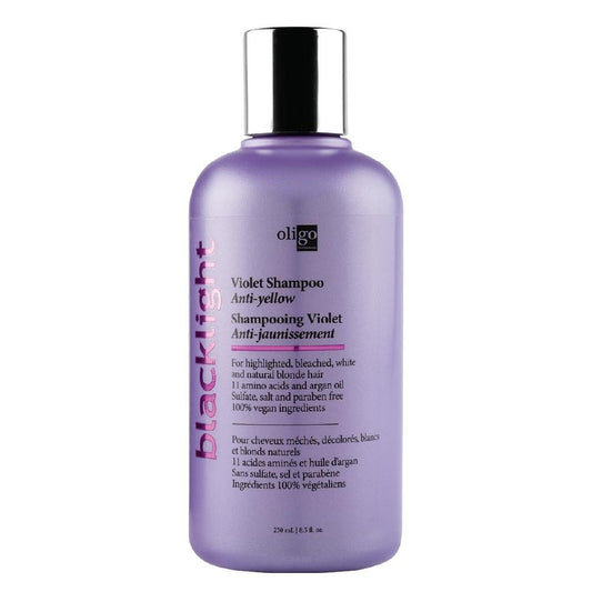 Oligo Professionnel Blacklight Violet Shampoo – Sulfatfreies Lila-Shampoo für Blondes – Vegan – Beseitigt Gelbstich – 8,5 oz