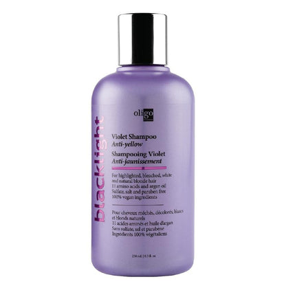 Oligo Professionnel Blacklight Violet Shampoo – Sulfatfreies Lila-Shampoo für Blondes – Vegan – Beseitigt Gelbstich – 8,5 oz