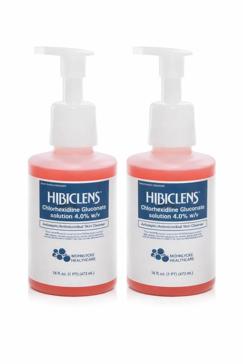 Hibiclens Antimikrobielle Flüssigseife mit Schaumpumpe, 2 x 473 ml (16 Fl Oz) – Hautreinigung für medizinische und hygienische Anwendungen