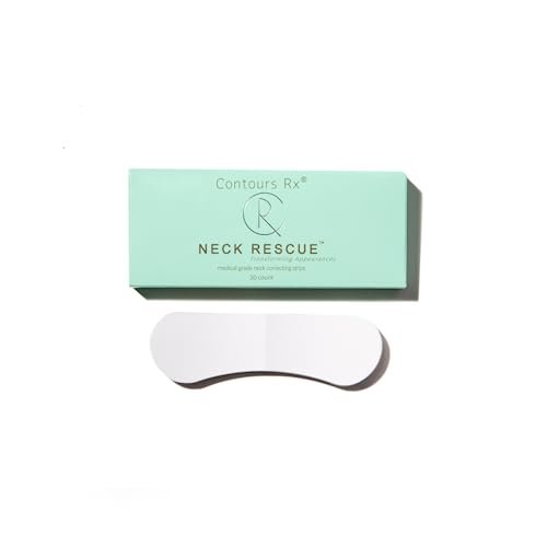 Contours Rx Neck Tightening Tape – Feuchtigkeitsspendende Hals- und Dekolleté-Streifen (30 Stück) – Glättet und strafft sofort den Hals – Kosmetiktape gegen Truthahnhals und schlaffe Haut