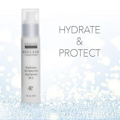 Principal Secret – Reclaim mit Argireline – Revolutionäre Anti-Aging Lotion – Grüner & Weißer Tee Antioxidantien Breitspektrum SPF 15 – 1,7 Unzen