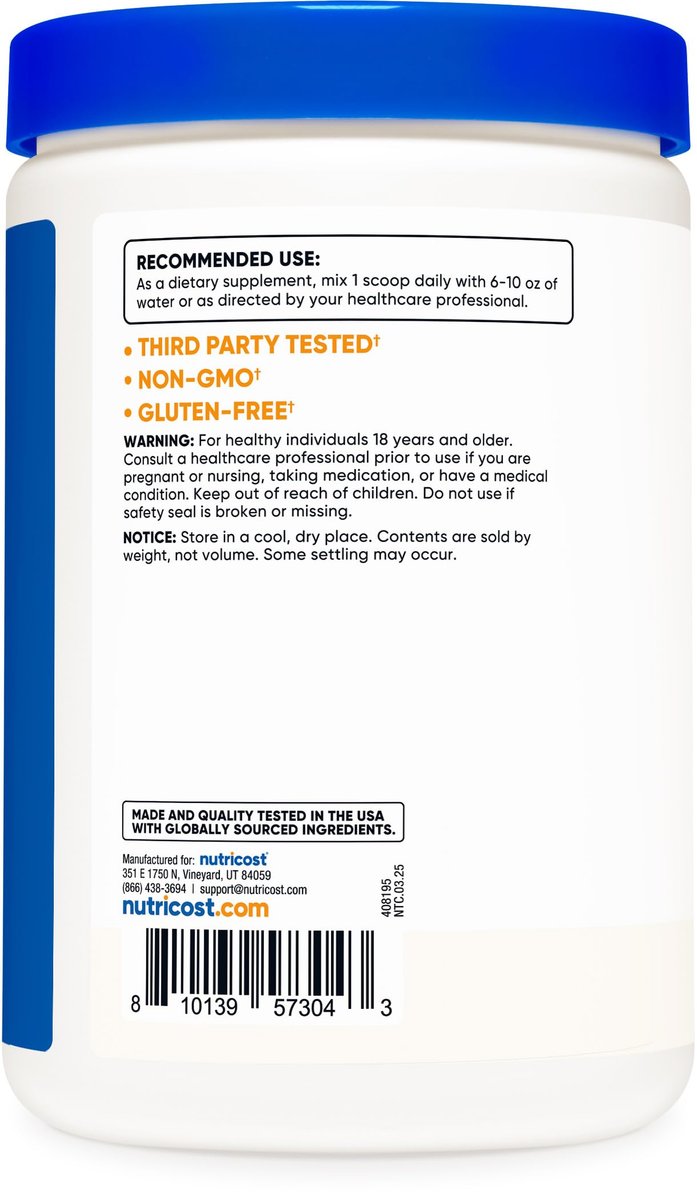 Nutricost D-Mannose Pulver 250 Gramm – Non-GMO & Glutenfrei