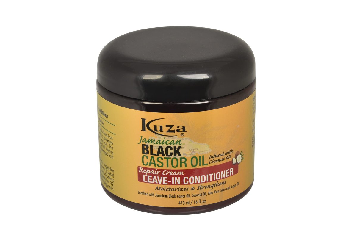 Kuza Jamaican Black Castor Oil Leave-In-Conditioner 16 Oz (2er-Pack) – Pflegender Haarbalsam für kräftiges Haar