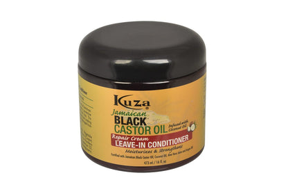 Kuza Jamaican Black Castor Oil Leave-In-Conditioner 16 Oz (2er-Pack) – Pflegender Haarbalsam für kräftiges Haar