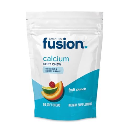 Bariatric Fusion Calcium Kaugummi | Calciumcitrat mit Vitamin D3 | Zuckerfrei | Fruchtpunsch | 60 Stück