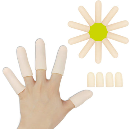 Gel-Fingerlinge, Fingerprotektor-Set (14 Stück) – Neue Material-Fingerhülsen gegen Triggerfinger, Handekzeme, rissige Finger, Fingerarthritis und mehr (10 lange + 4 kurze)