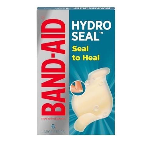 BAND-AID Hydro Seal Wasserfeste Pflaster, Große Hydrokolloid-Wundauflagen für bessere Heilung von Blasen, Schnitten und Schürfwunden, 6 Stück