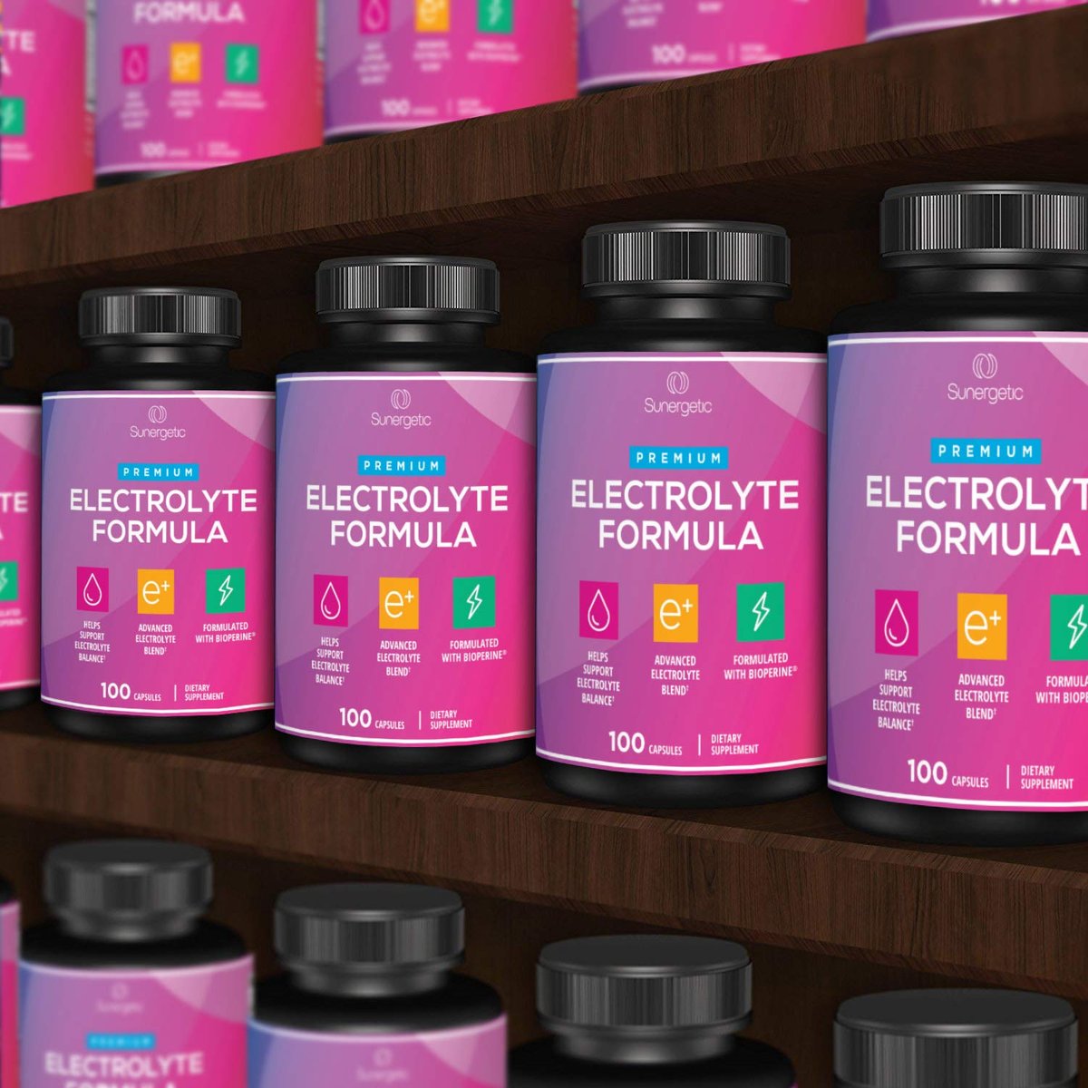 Premium Elektrolyt-Kapseln – Unterstützung für Keto, Low Carb, Rehydrierung & Erholung – Elektrolyt-Ersatz-Tabletten – Enthält Elektrolytsalze, Magnesium, Natrium, Kalium – 100 Kapseln