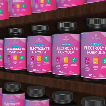 Premium Elektrolyt-Kapseln – Unterstützung für Keto, Low Carb, Rehydrierung & Erholung – Elektrolyt-Ersatz-Tabletten – Enthält Elektrolytsalze, Magnesium, Natrium, Kalium – 100 Kapseln