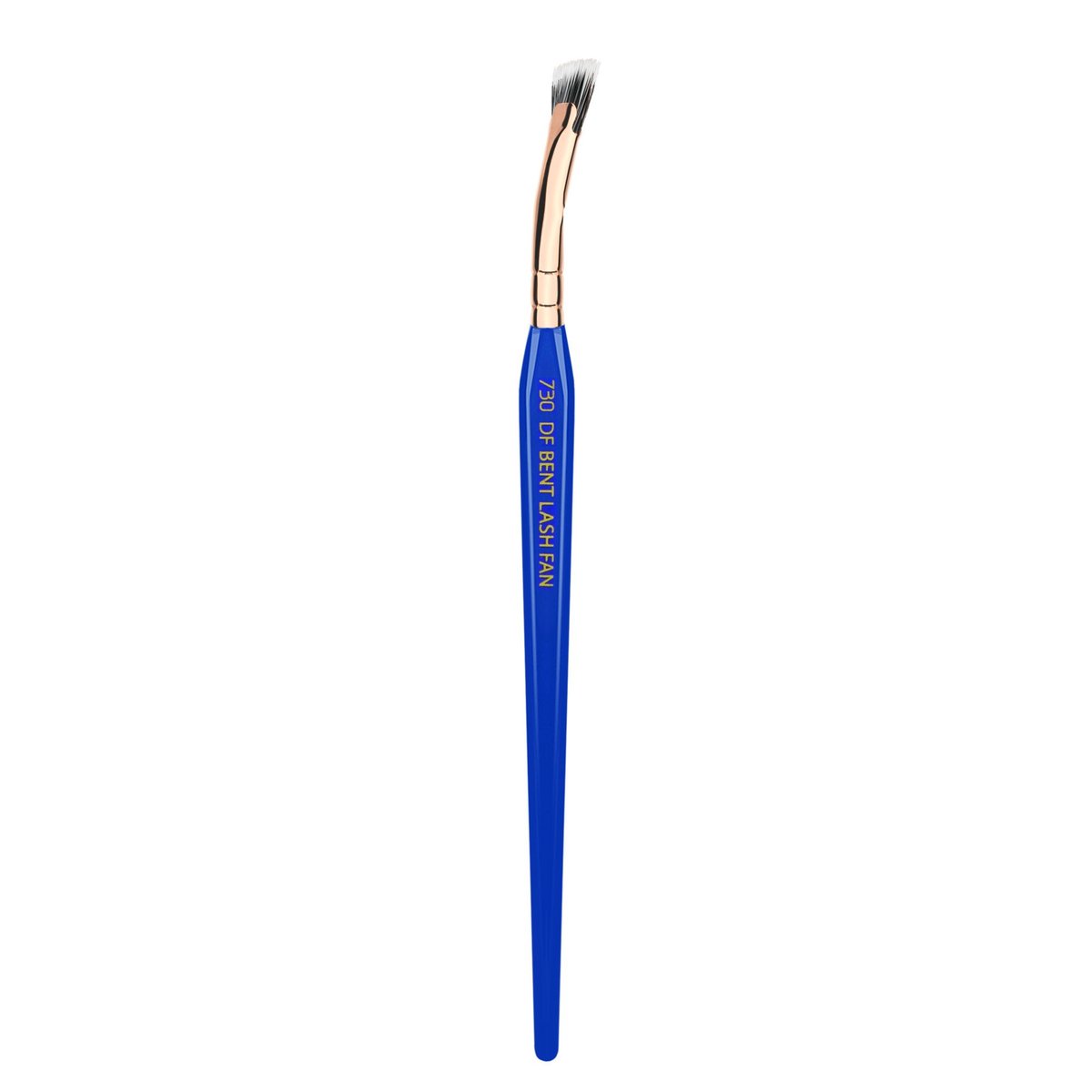 Bdellium Tools Professioneller Make-up-Pinsel – Golden Triangle 730 Gebogener Mascara-Fächerpinsel – mit veganen und weichen Synthetikfasern – zum Auftragen von Mascara (Blau, 1 Stück)
