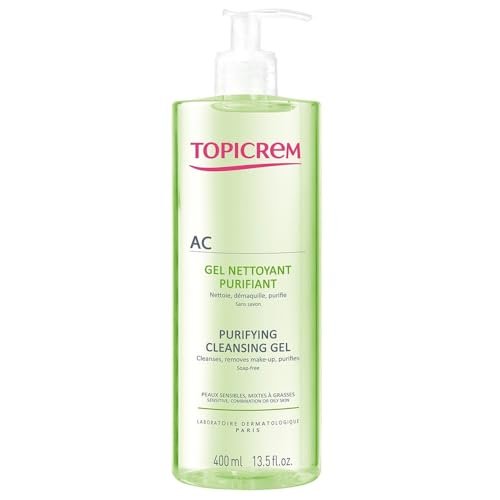 Topicrem AC Reinigungsgel 400 ml – Sanfte Gesichtsreinigung für zu Akne neigende Haut