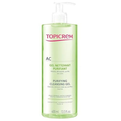 Topicrem AC Reinigungsgel 400 ml – Sanfte Gesichtsreinigung für zu Akne neigende Haut