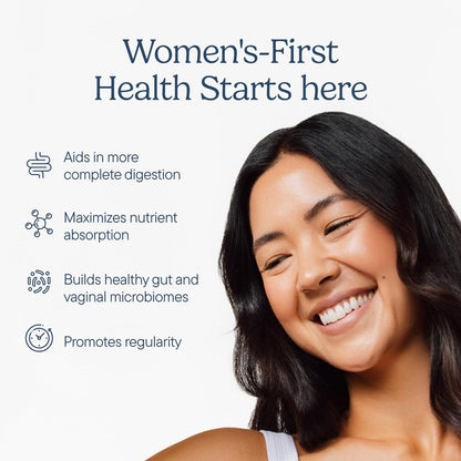 Zenwise Health 3-in-1 Probiotikum für Frauen – Tägliches Probiotikum & Präbiotikum für Verdauungs-, Darmflora- und Vaginalgesundheit mit Verdauungsenzymen, gegen Blähungen und Völlegefühl – 60 Kapseln
