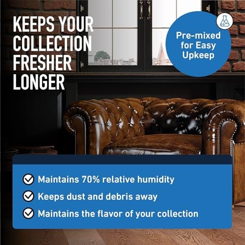 Essential Values Cigar Humidor Solution – 16oz Propylenglykol-Lösung (PG) für Luftbefeuchter – Zigarren Juice – Zubehör für Humidor