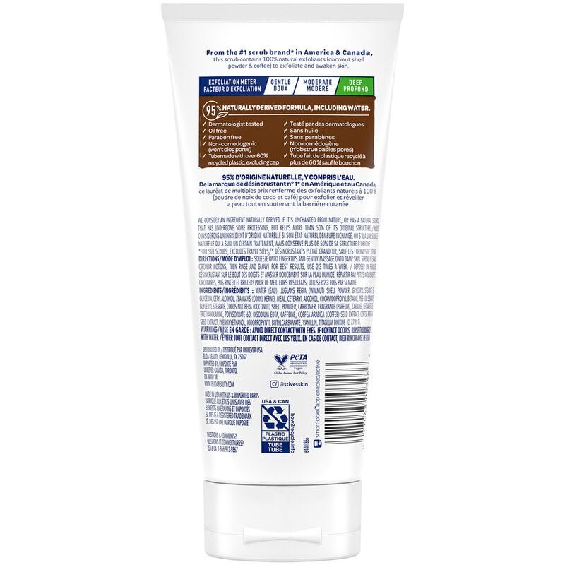 St. Ives Gesichtspeeling, Energisierend mit Kokosnuss & Kaffee 2er-Pack – Tiefenpeeling für frische, strahlende Haut, 2x 177 ml