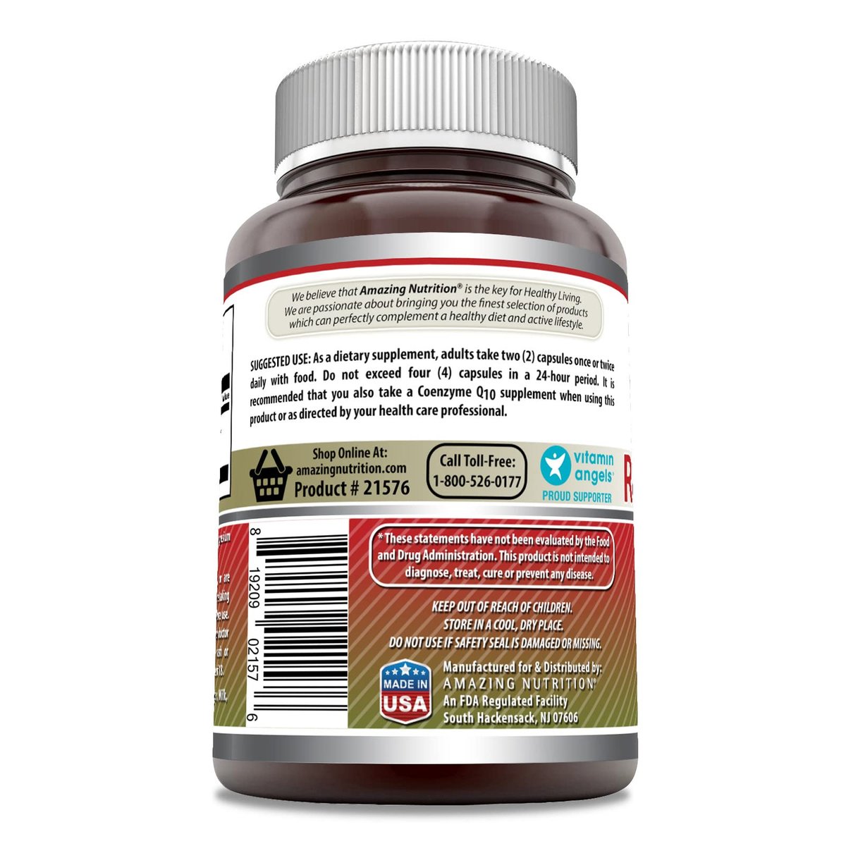 Amazing Formulas Rotschimmelreis 1200mg pro Portion, 240 Kapseln – Nahrungsergänzungsmittel, Non-GMO, Glutenfrei, Hergestellt in den USA