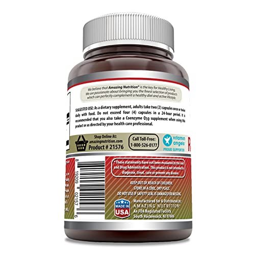 Amazing Formulas Rotschimmelreis 1200mg pro Portion, 240 Kapseln – Nahrungsergänzungsmittel, Non-GMO, Glutenfrei, Hergestellt in den USA