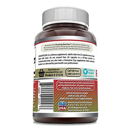 Amazing Formulas Rotschimmelreis 1200mg pro Portion, 240 Kapseln – Nahrungsergänzungsmittel, Non-GMO, Glutenfrei, Hergestellt in den USA