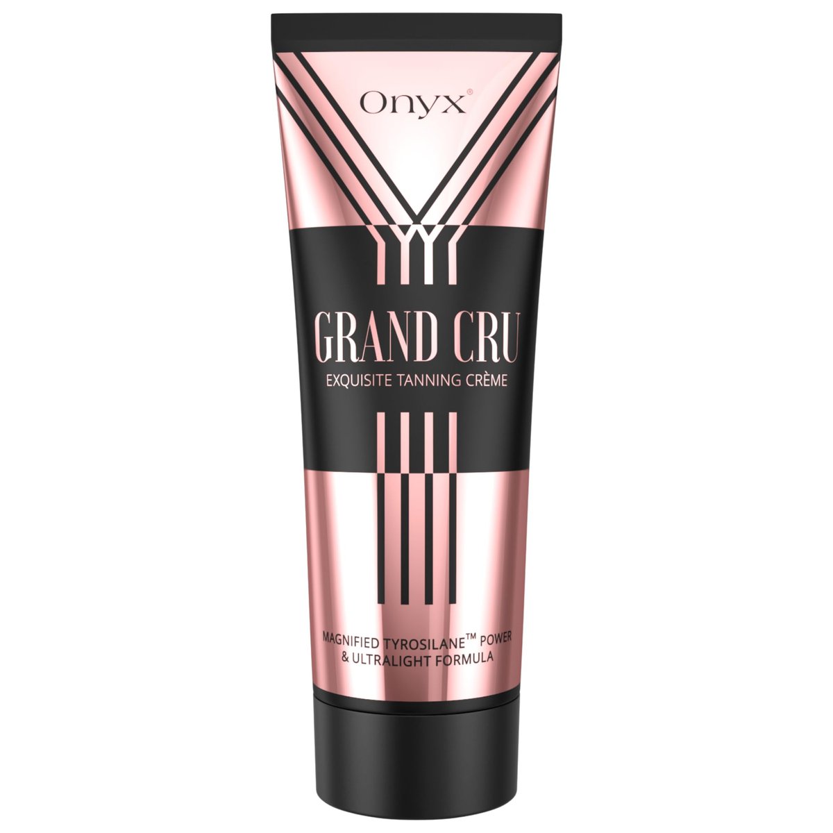 Onyx Grand Cru Bräunungslotion – Schnell einziehender Bräunungsbeschleuniger für Solarium und Outdoor mit feuchtigkeitsspendender Gel-Formel ohne Bronzer – Streifenfreie Bräune für Männer & Frauen – 200 ml