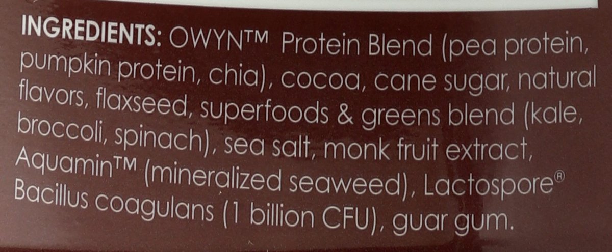 OWYN Only What You Need Pflanzliches Proteinpulver, Dunkle Schokolade, 1,17 Pfund