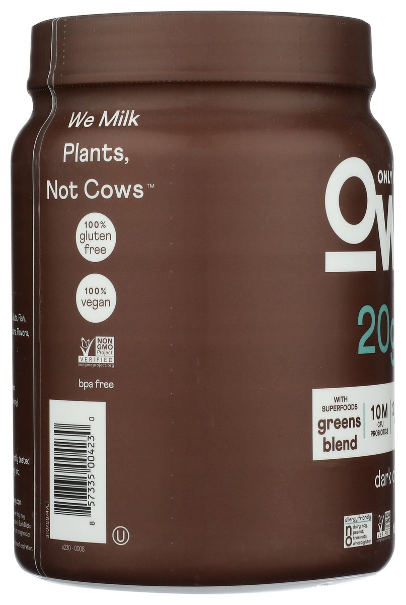 OWYN Only What You Need Pflanzliches Proteinpulver, Dunkle Schokolade, 1,17 Pfund