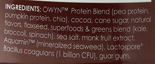 OWYN Only What You Need Pflanzliches Proteinpulver, Dunkle Schokolade, 1,17 Pfund