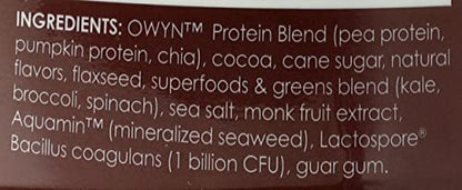OWYN Only What You Need Pflanzliches Proteinpulver, Dunkle Schokolade, 1,17 Pfund