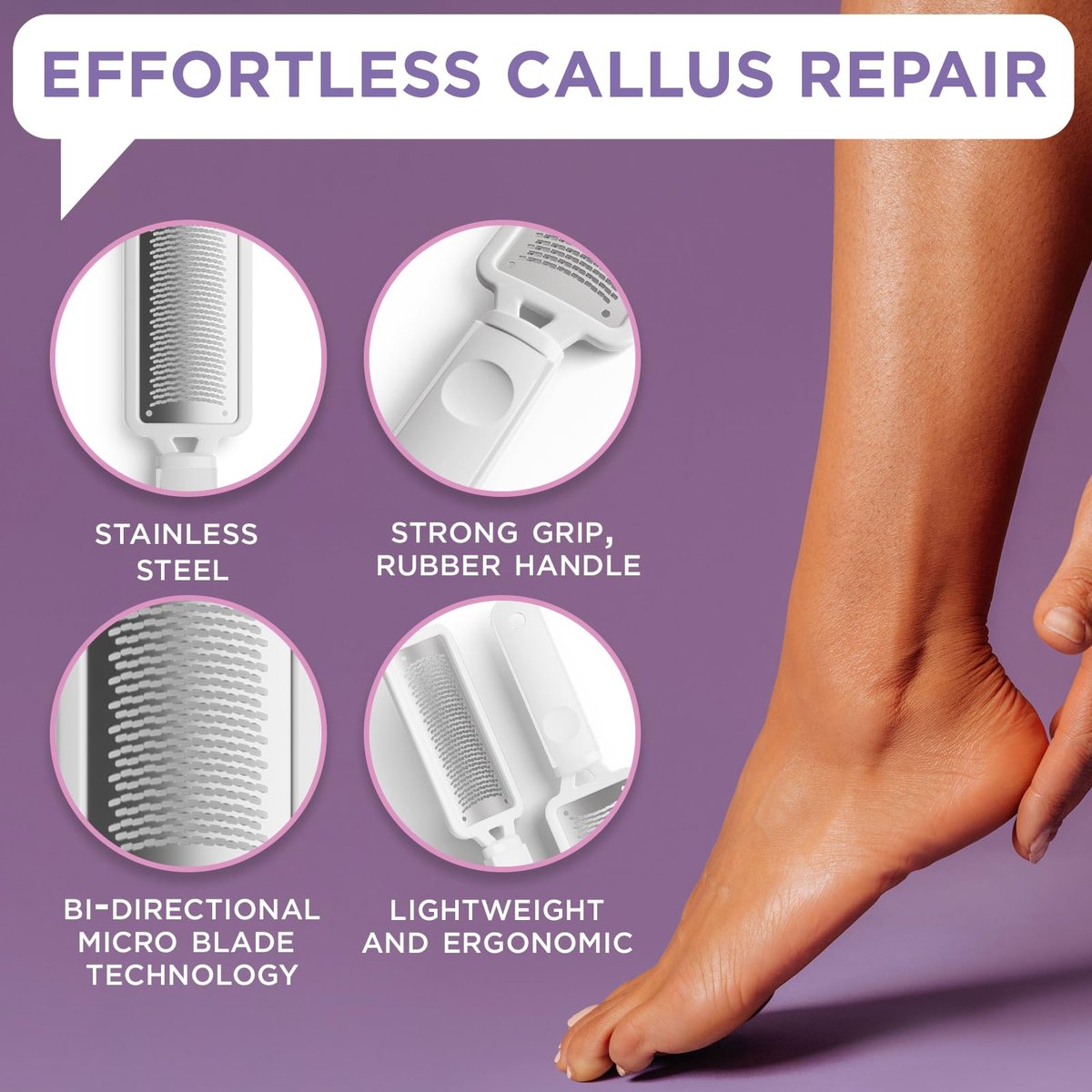 Lee Beauty Professional 8oz Gel Callus Entferner für Füße mit Raspel-Fußfeile - Original schnell wirkende Formel, extra stark gegen rissige Fersen und abgestorbene Haut (1er Pack)