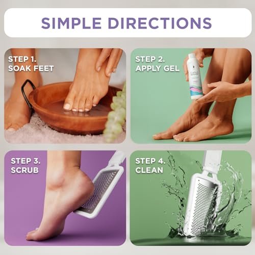 Lee Beauty Professional 8oz Gel Callus Entferner für Füße mit Raspel-Fußfeile - Original schnell wirkende Formel, extra stark gegen rissige Fersen und abgestorbene Haut (1er Pack)