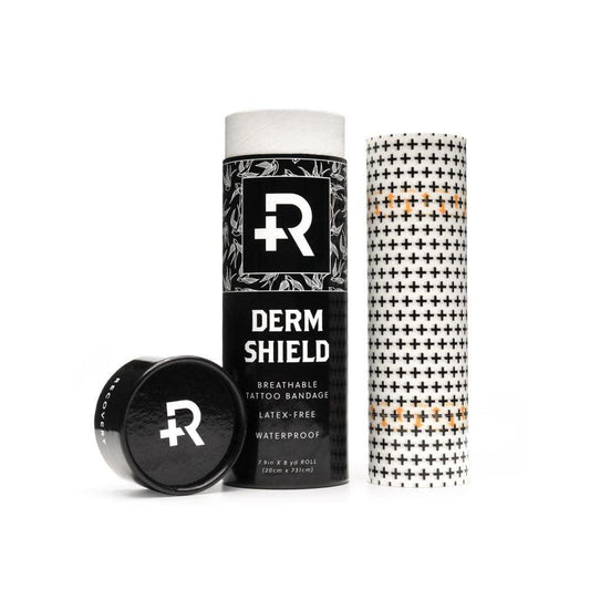 Recovery Aftercare Derm Shield Tattoo Cover Up Patch – Latexfreie & wasserdichte Tattoo-Nachsorge-Bandage – Transparente Mattfolie – Atmungsaktiv & flexibel – Fördert Heilung & Hauterneuerung (7,9 Zoll x 8 Yards)