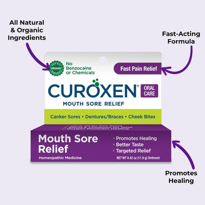 CUROXEN Mundgeschwür Gel – Natürliche Linderung bei Aphthen mit Olivenöl, Ringelblume und Nelke – 0,42 oz