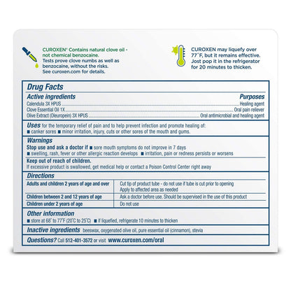 CUROXEN Mundgeschwür Gel – Natürliche Linderung bei Aphthen mit Olivenöl, Ringelblume und Nelke – 0,42 oz